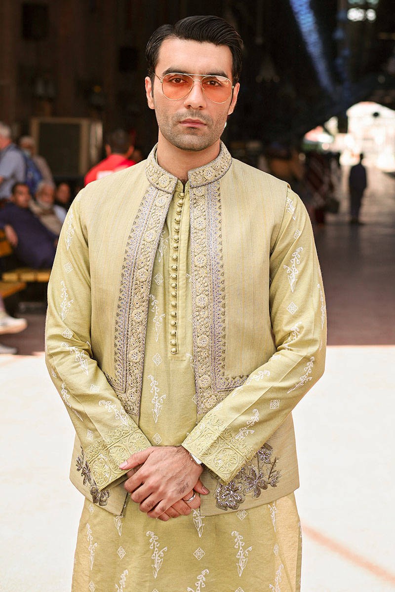 Pakistani Menswear | MNR-QAMAR-B by Libayah Ltd. - Designer Dress - Type: Menswear - Available at Libayah - 100% Original