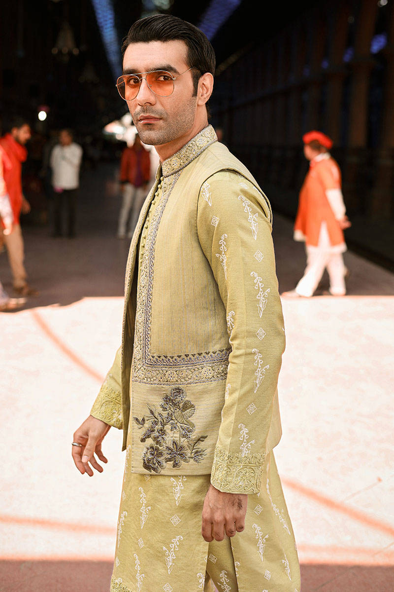 Pakistani Menswear | MNR-QAMAR-B by Libayah Ltd. - Designer Dress - Type: Menswear - Available at Libayah - 100% Original
