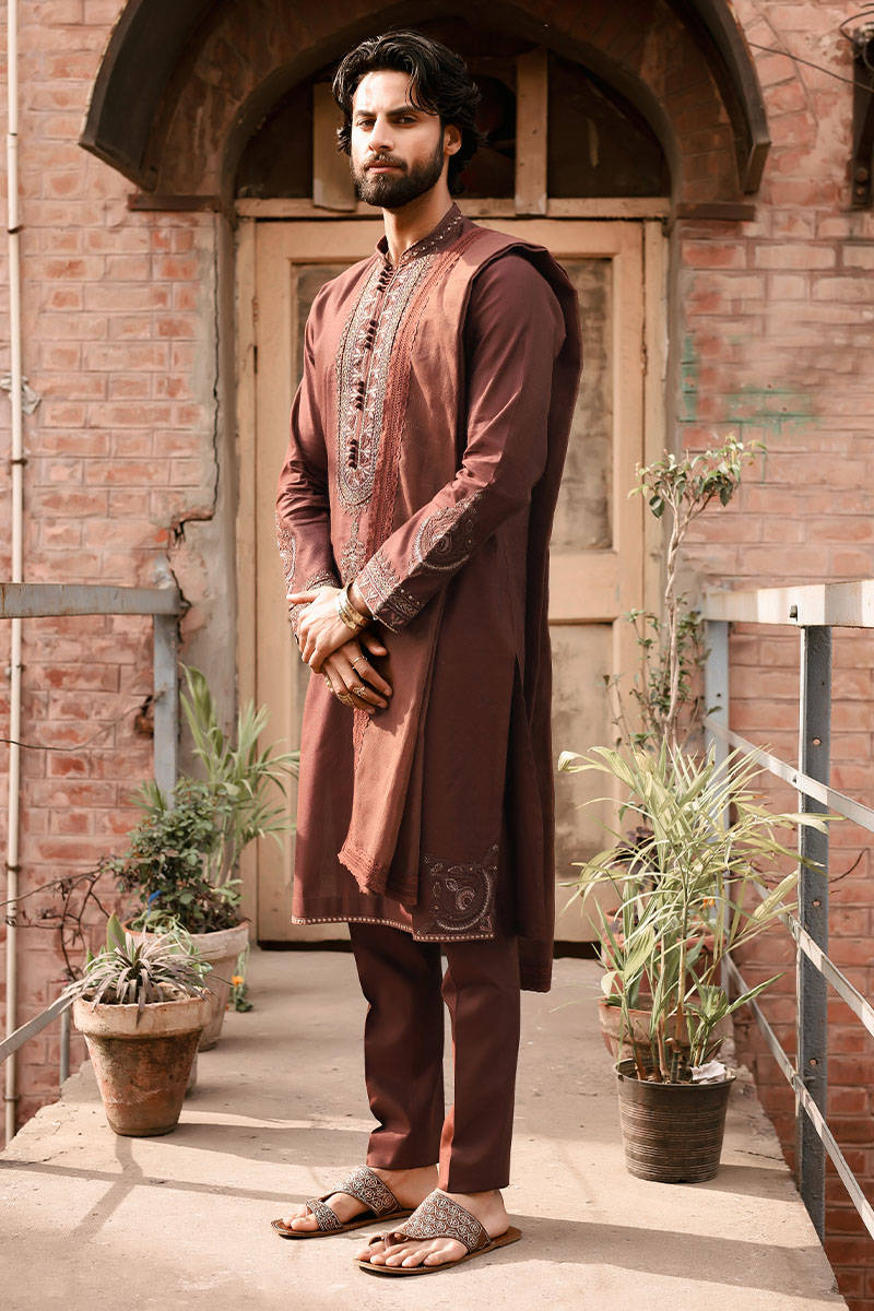 Pakistani Menswear | MNR-AQIB by Libayah Ltd. - Designer Dress - Type: Menswear - Available at Libayah - 100% Original