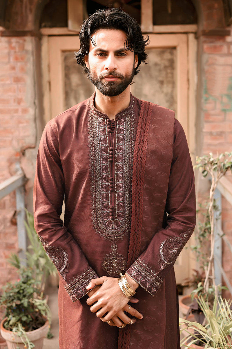 Pakistani Menswear | MNR-AQIB by Libayah Ltd. - Designer Dress - Type: Menswear - Available at Libayah - 100% Original