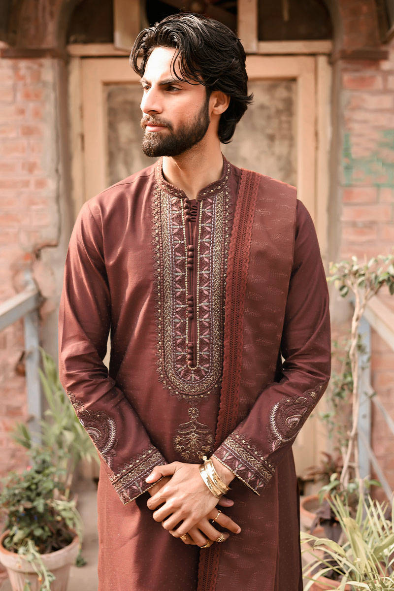 Pakistani Menswear | MNR-AQIB by Libayah Ltd. - Designer Dress - Type: Menswear - Available at Libayah - 100% Original