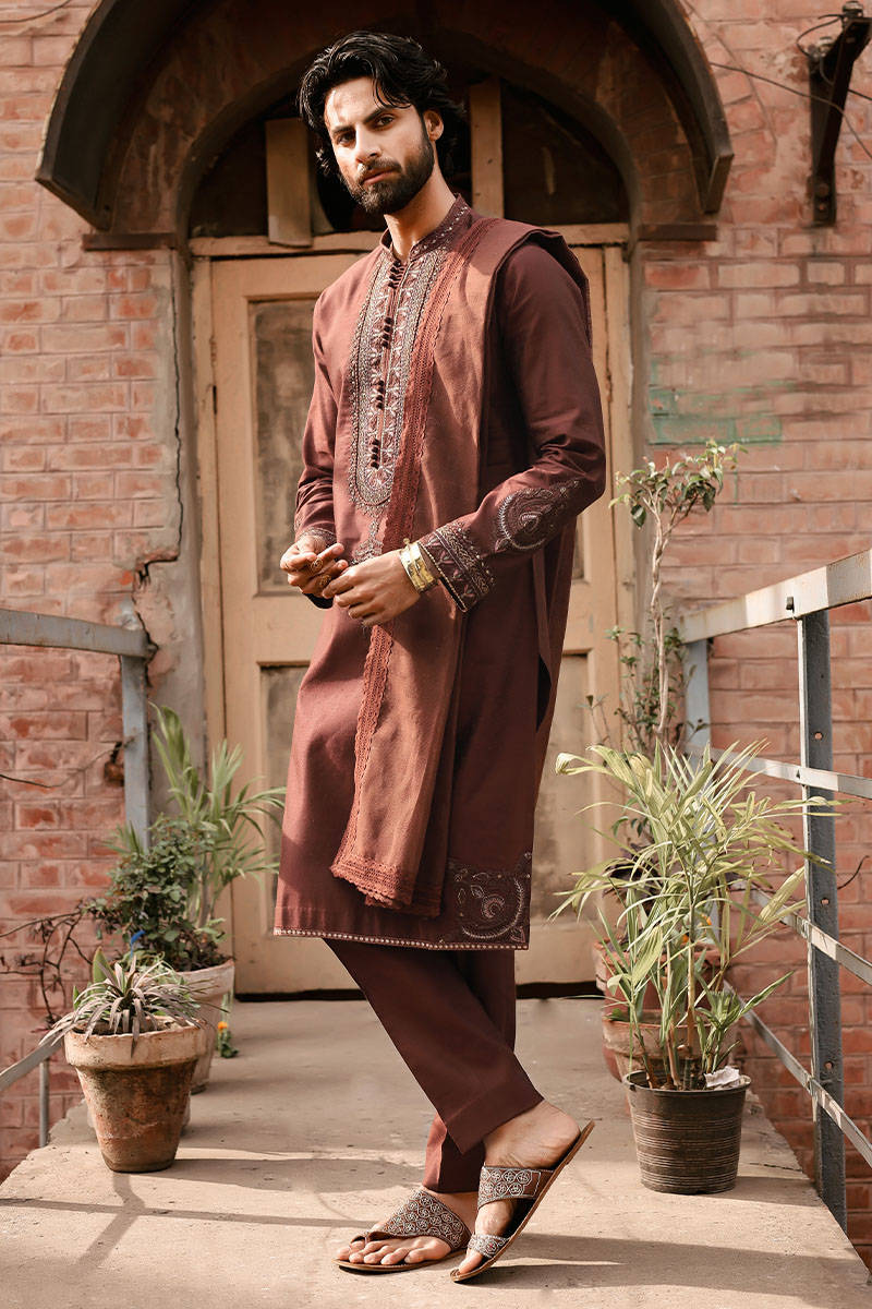 Pakistani Menswear | MNR-AQIB by Libayah Ltd. - Designer Dress - Type: Menswear - Available at Libayah - 100% Original