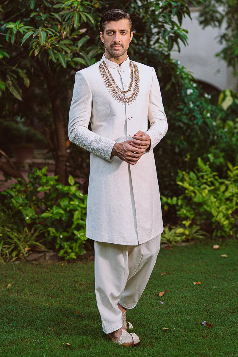 Pakistani Menswear | MNR-MEER by Libayah Ltd. - Designer Dress - Type: Menswear - Available at Libayah - 100% Original