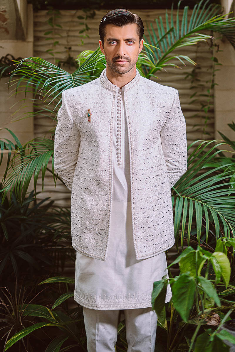 Pakistani Menswear | MNR-NAZIR by Libayah Ltd. - Designer Dress - Type: Menswear - Available at Libayah - 100% Original