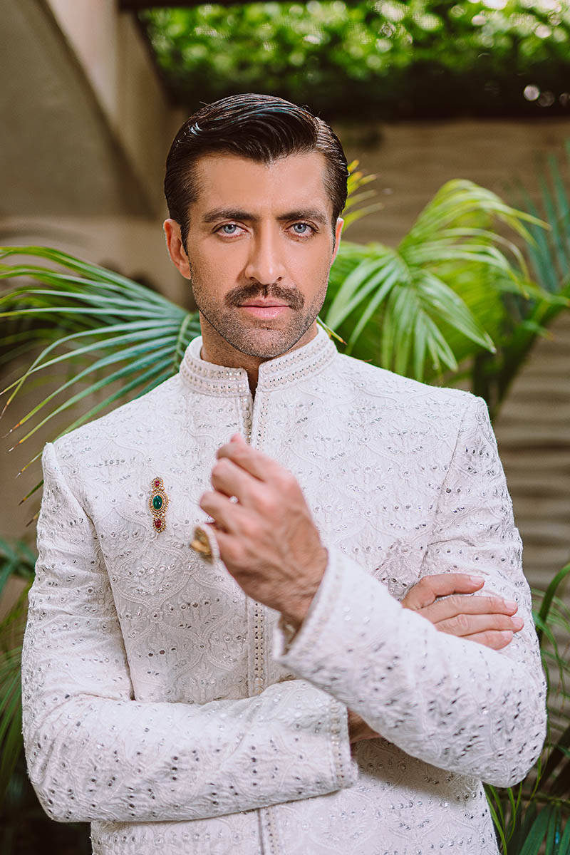 Pakistani Menswear | MNR-NAZIR by Libayah Ltd. - Designer Dress - Type: Menswear - Available at Libayah - 100% Original