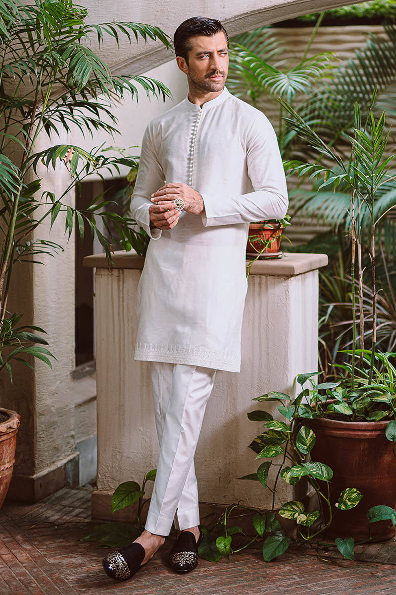Pakistani Menswear | MNR-QAMAR by Libayah Ltd. - Designer Dress - Type: Menswear - Available at Libayah - 100% Original