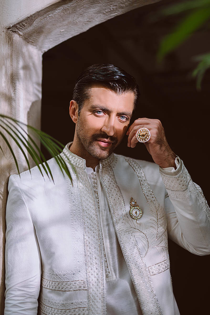 Pakistani Menswear | MNR-QAMAR by Libayah Ltd. - Designer Dress - Type: Menswear - Available at Libayah - 100% Original