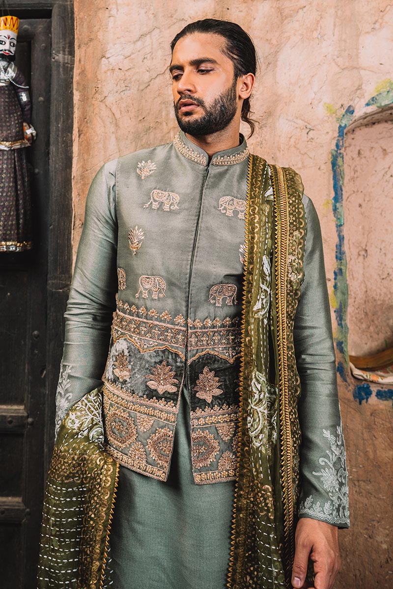 Pakistani Menswear | MNR-ATHAR by Libayah Ltd. - Designer Dress - Type: Menswear - Available at Libayah - 100% Original