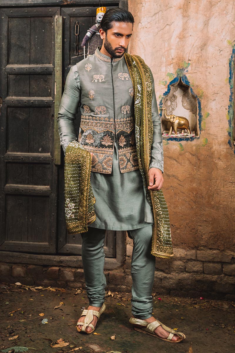 Pakistani Menswear | MNR-ATHAR by Libayah Ltd. - Designer Dress - Type: Menswear - Available at Libayah - 100% Original