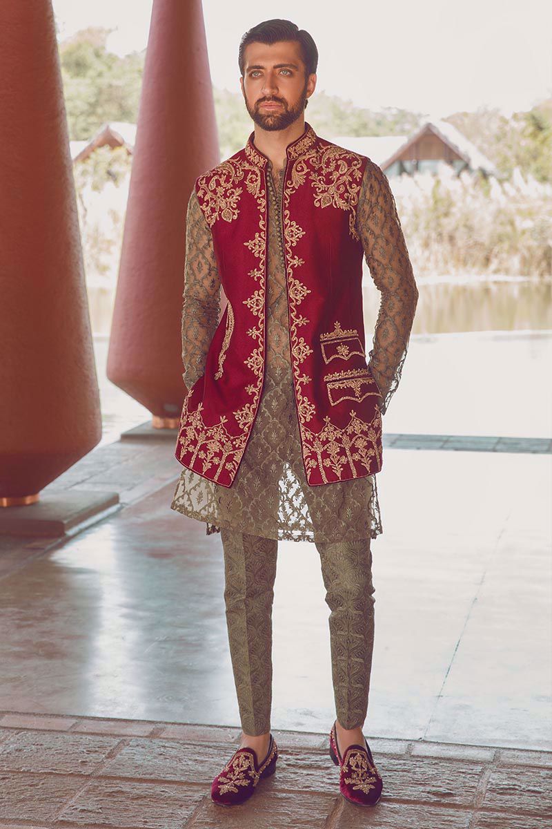 Pakistani Menswear | MNR-ALMAS by Libayah Ltd. - Designer Dress - Type: Menswear - Available at Libayah - 100% Original