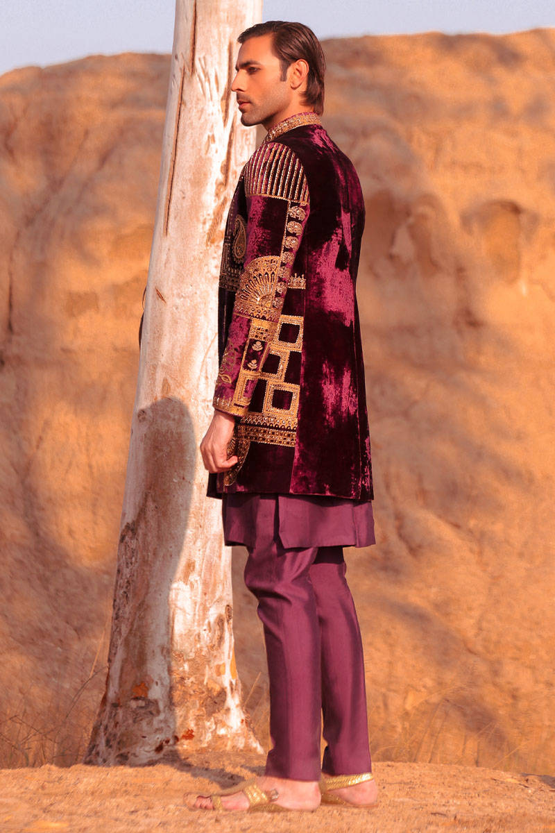 Pakistani Menswear | MNR-DRD by Libayah Ltd. - Designer Dress - Type: Menswear - Available at Libayah - 100% Original