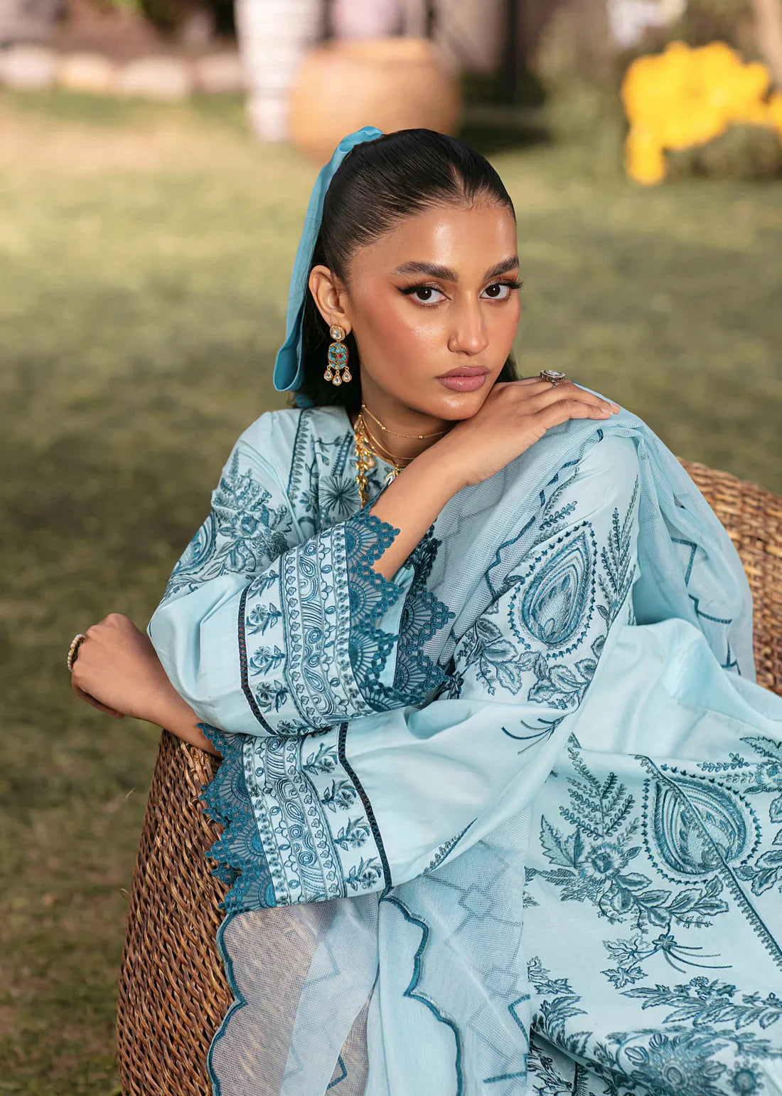 Mohagni | Muntazir Luxury Lawn 24 | CM-10 by Mohagni - Designer Dress - Type: Ladies Clothes - Available at Libayah - 100% Original