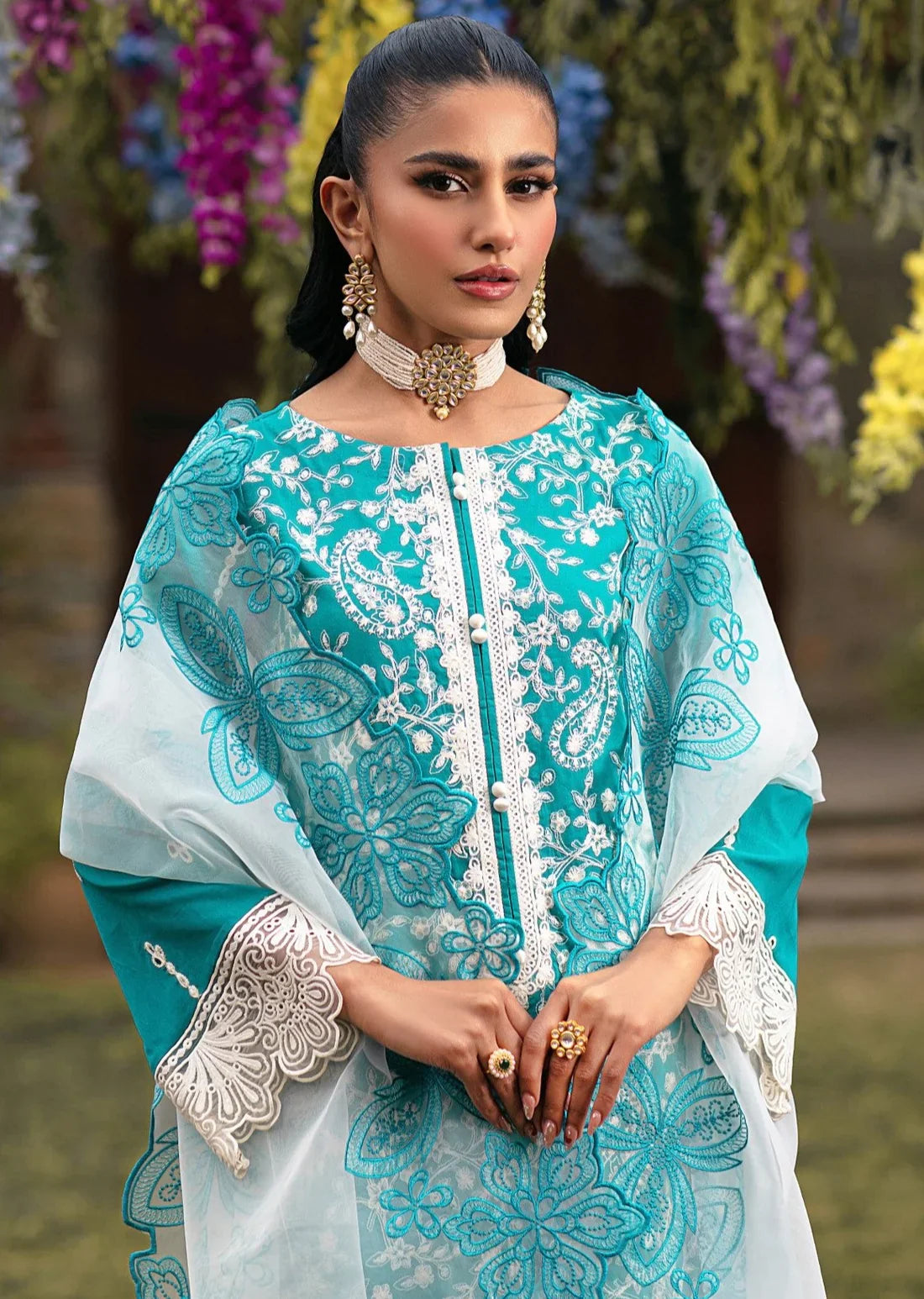 Mohagni | Muntazir Luxury Lawn 24 | MGZ-10 by Mohagni - Designer Dress - Type: Ladies Clothes - Available at Libayah - 100% Original