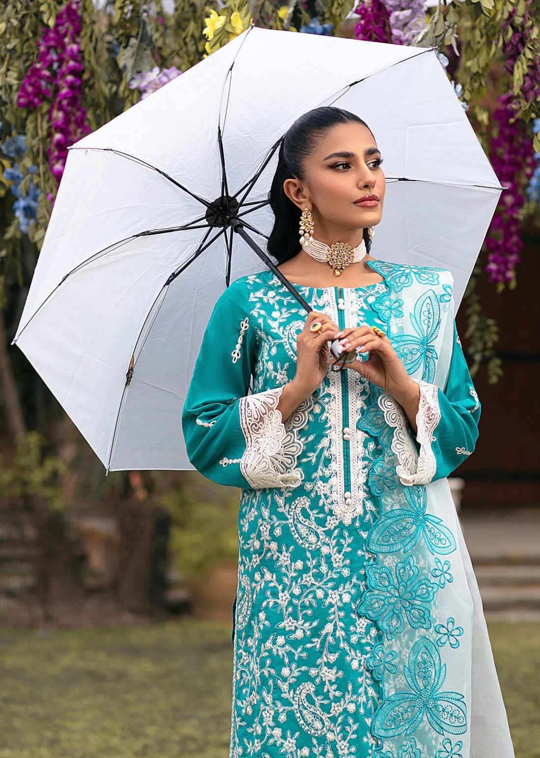 Mohagni | Muntazir Luxury Lawn 24 | MGZ-10 by Mohagni - Designer Dress - Type: Ladies Clothes - Available at Libayah - 100% Original
