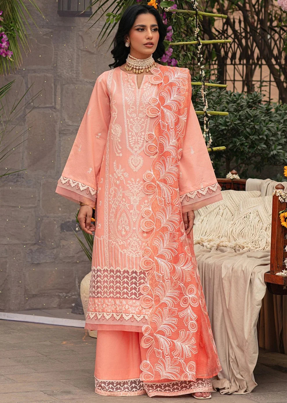 Mohagni | Muntazir Luxury Lawn 24 | CM-01 by Mohagni - Designer Dress - Type: Ladies Clothes - Available at Libayah - 100% Original