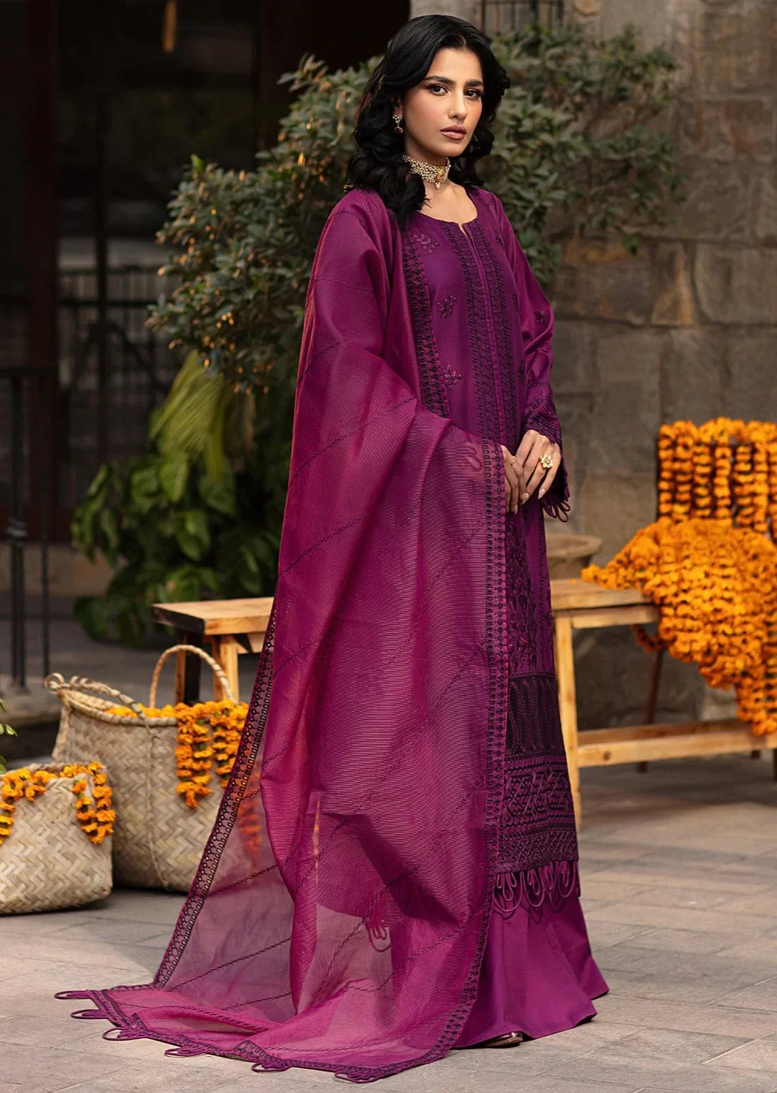 Mohagni | Muntazir Luxury Lawn 24 | CM-02 by Mohagni - Designer Dress - Type: Ladies Clothes - Available at Libayah - 100% Original