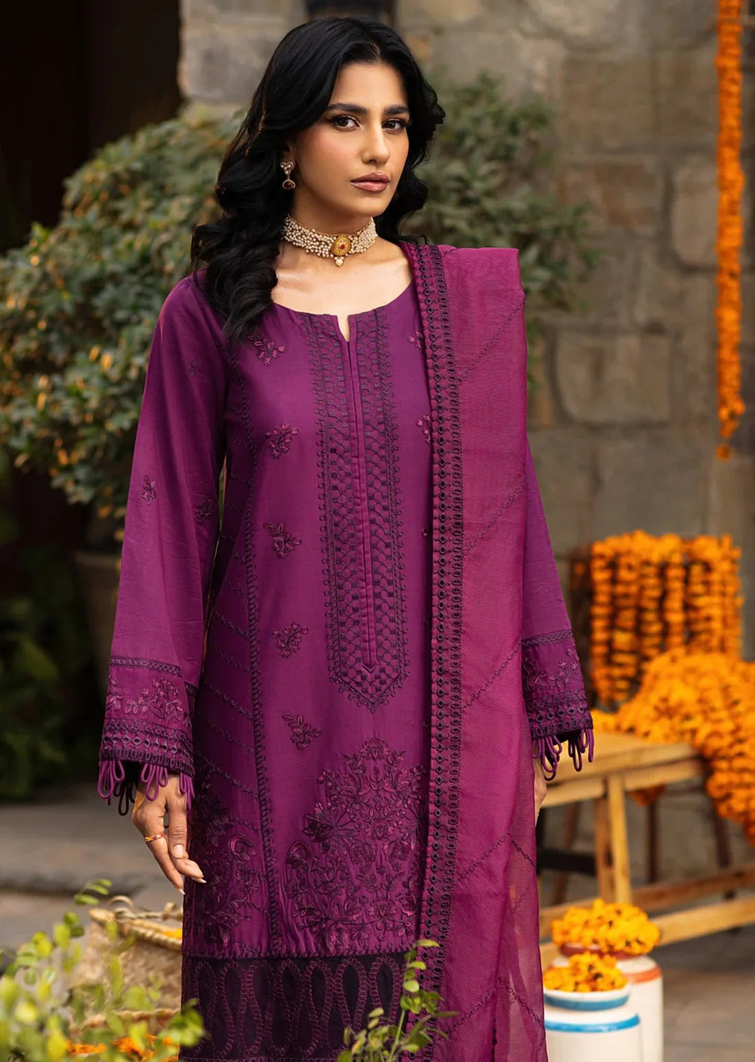 Mohagni | Muntazir Luxury Lawn 24 | CM-02 by Mohagni - Designer Dress - Type: Ladies Clothes - Available at Libayah - 100% Original