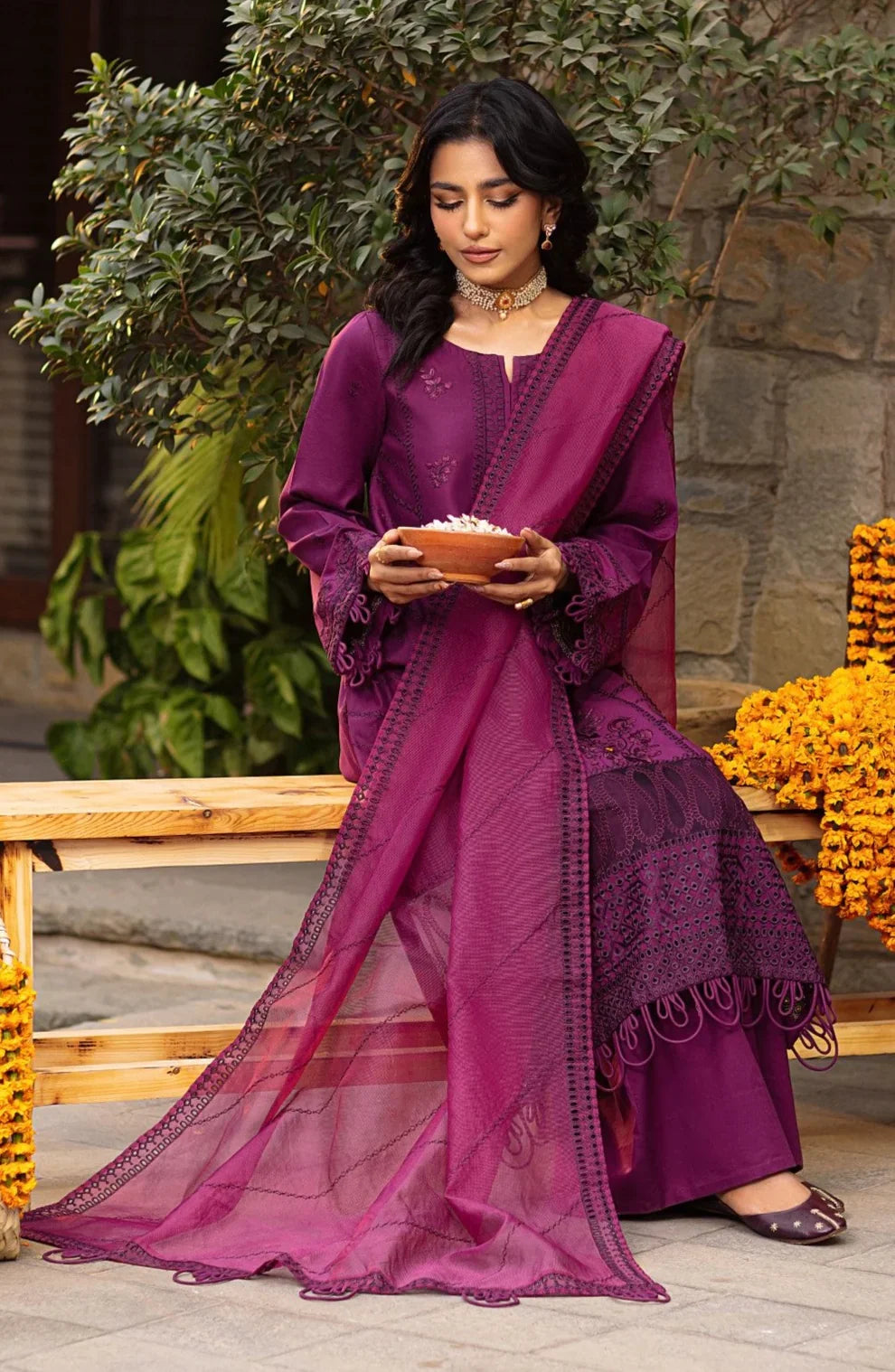 Mohagni | Muntazir Luxury Lawn 24 | CM-02 by Mohagni - Designer Dress - Type: Ladies Clothes - Available at Libayah - 100% Original