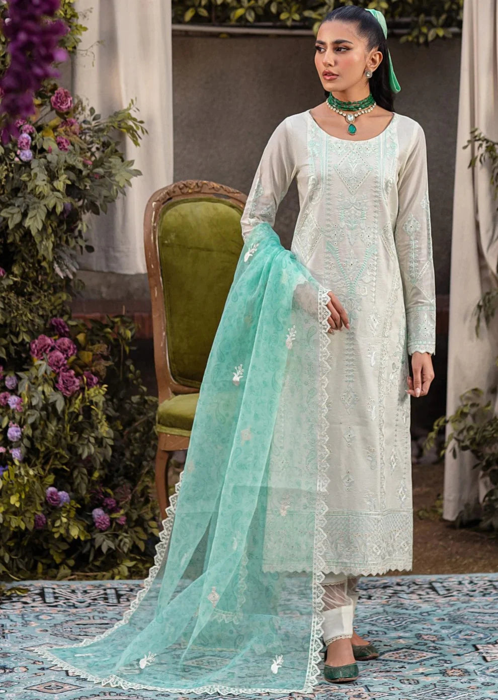 Mohagni | Muntazir Luxury Lawn 24 | CM-03 by Mohagni - Designer Dress - Type: Ladies Clothes - Available at Libayah - 100% Original