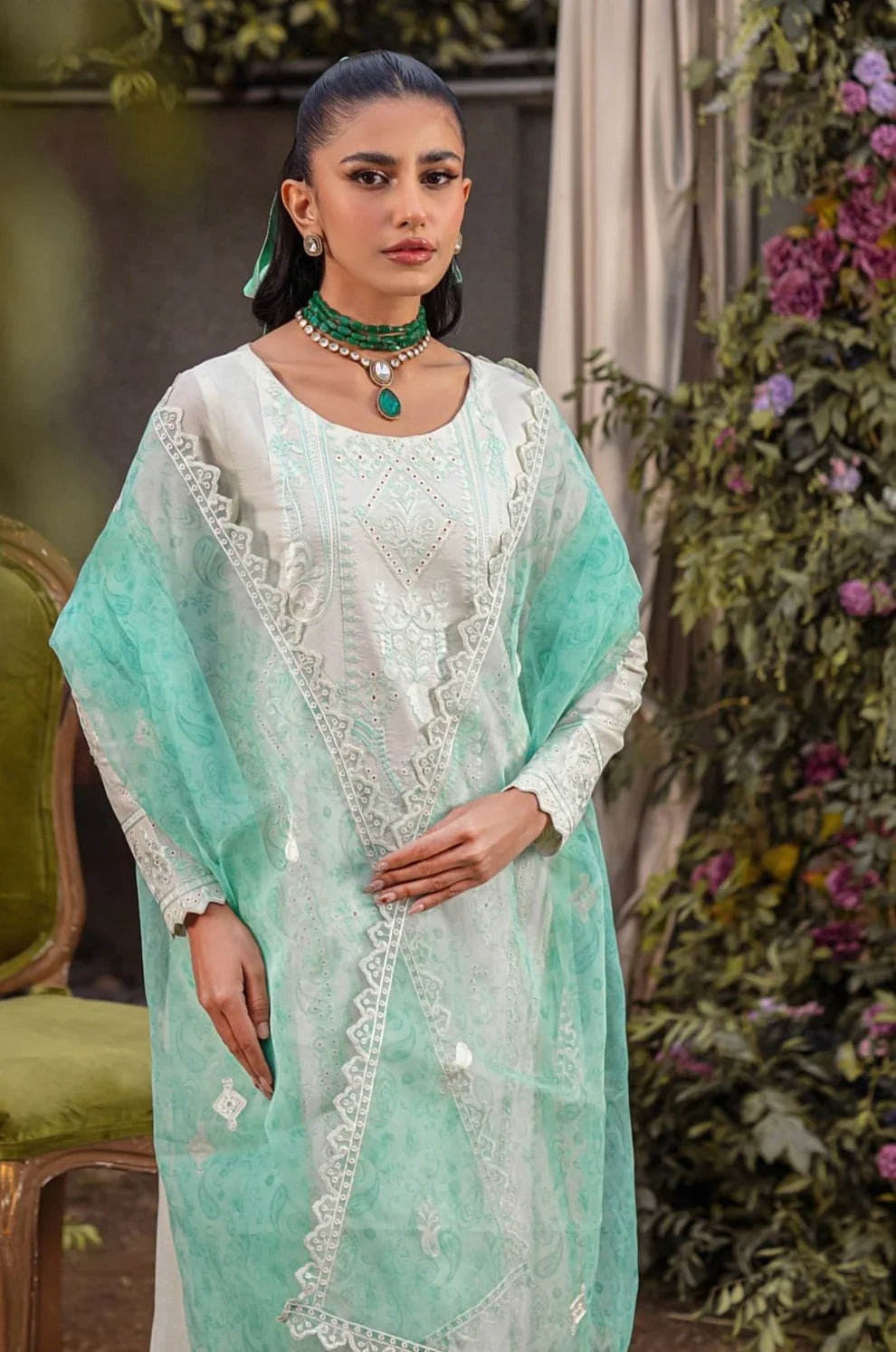 Mohagni | Muntazir Luxury Lawn 24 | CM-03 by Mohagni - Designer Dress - Type: Ladies Clothes - Available at Libayah - 100% Original