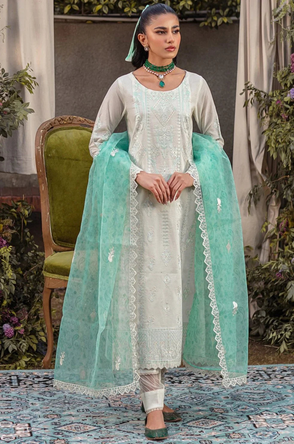 Mohagni | Muntazir Luxury Lawn 24 | CM-03 by Mohagni - Designer Dress - Type: Ladies Clothes - Available at Libayah - 100% Original