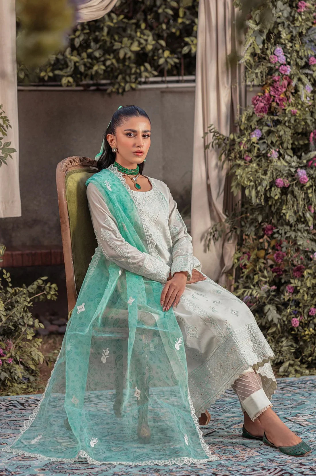 Mohagni | Muntazir Luxury Lawn 24 | CM-03 by Mohagni - Designer Dress - Type: Ladies Clothes - Available at Libayah - 100% Original