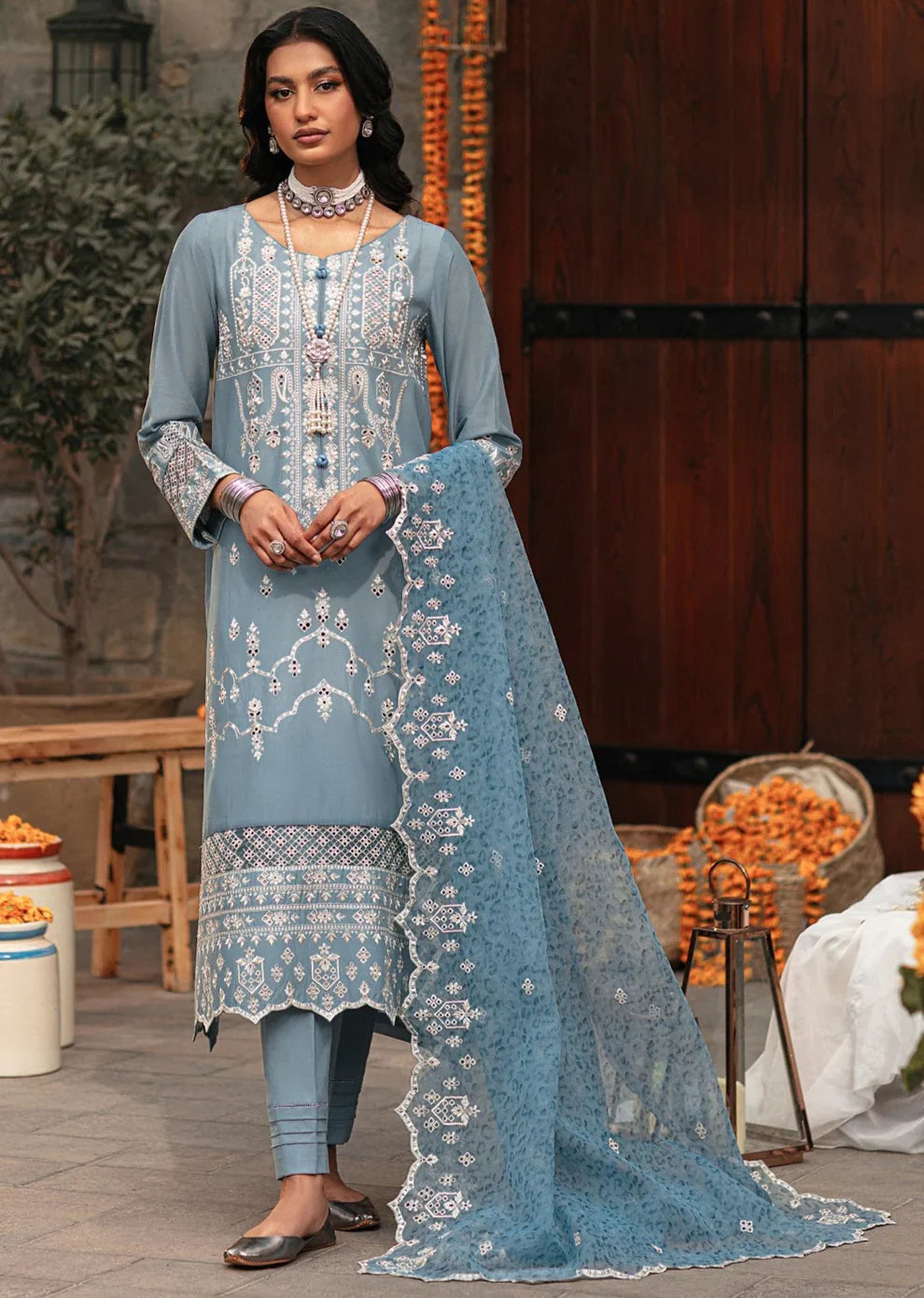Mohagni | Muntazir Luxury Lawn 24 | CM-07 by Mohagni - Designer Dress - Type: Ladies Clothes - Available at Libayah - 100% Original