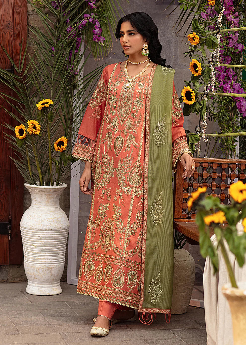 Mohagni | Muntazir Luxury Lawn 24 | CM-09 by Mohagni - Designer Dress - Type: Ladies Clothes - Available at Libayah - 100% Original