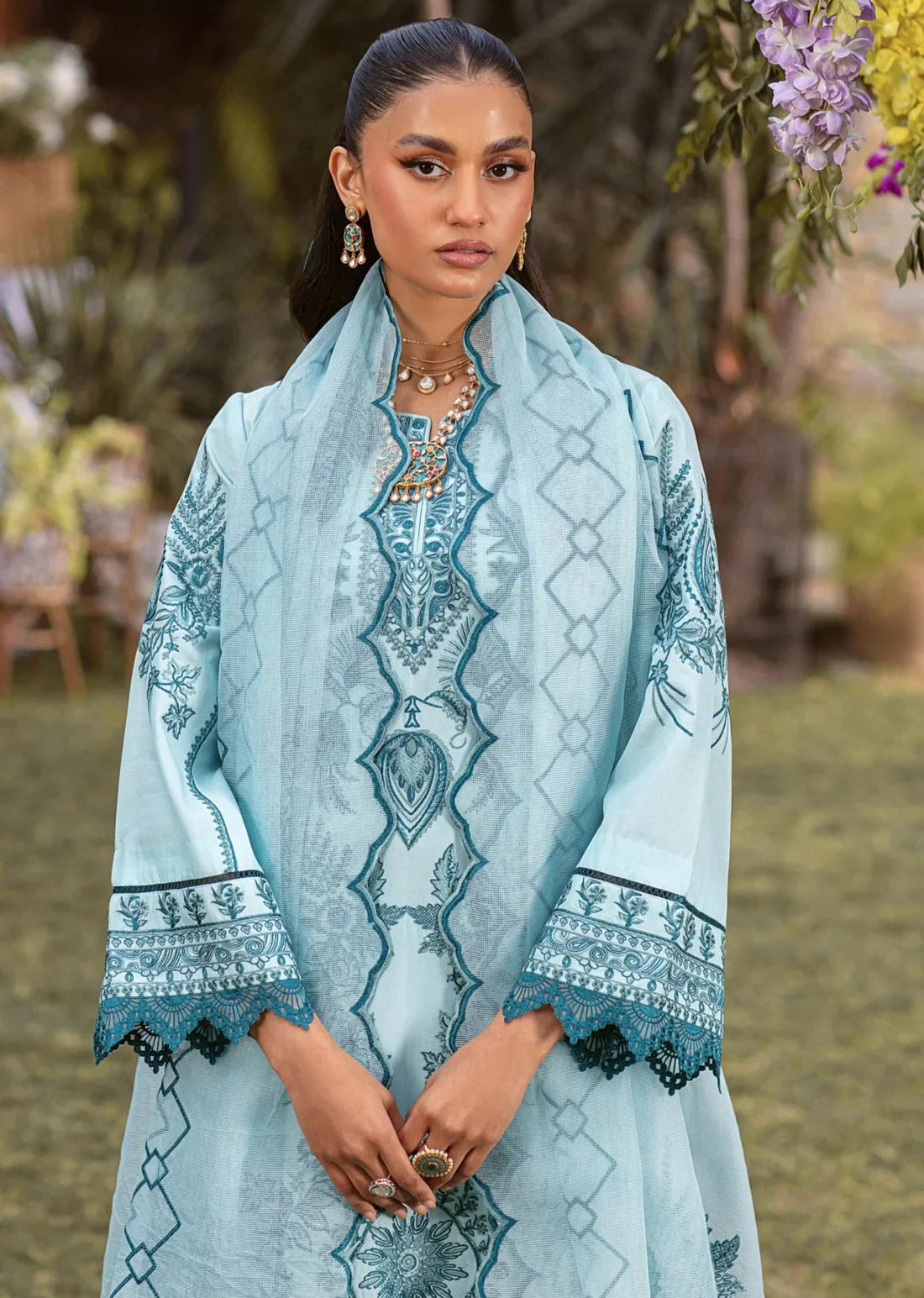 Mohagni | Muntazir Luxury Lawn 24 | CM-10 by Mohagni - Designer Dress - Type: Ladies Clothes - Available at Libayah - 100% Original