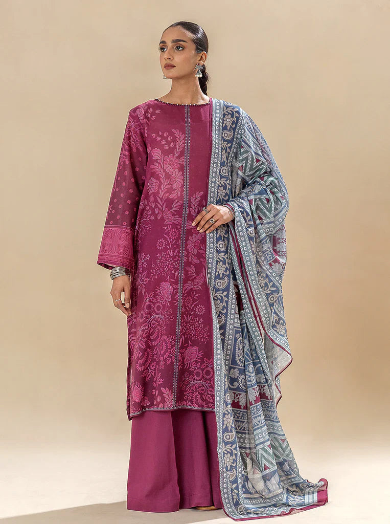 Morbagh | Lawn Collection 24 | WINE WARMTH by Morbagh - Designer Dress - Type: Ladies Clothes - Available at Libayah - 100% Original