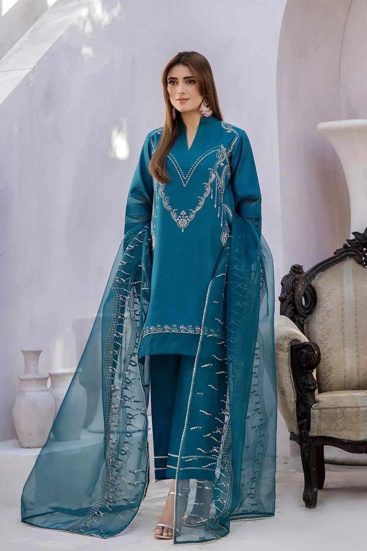 MOROCCO – authentic Pakistani dress from the Rajwani Sohani Casual Pret collection for women in the UK
