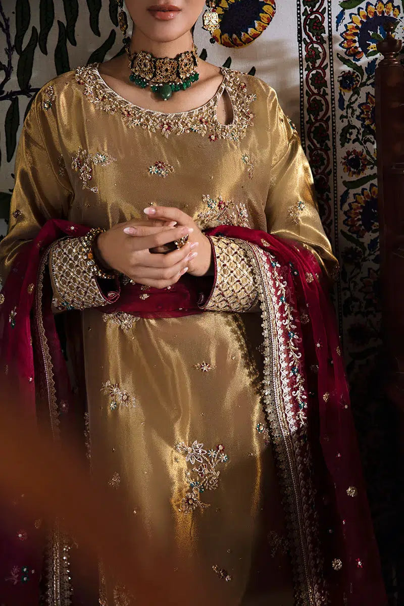 Mushq | Sunehri Anmol Edit | Zaisha by Mushq - Designer Dress  - Type : Wedding Dress - Available at Libayah - 100% Original 