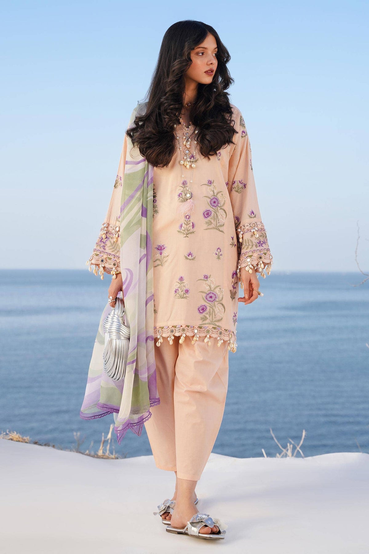 Sana Safinaz | Muzlin Spring 24 | M241-010B-CJ by Sana Safinaz - Designer Dress - Type: Ladies Clothes - Available at Libayah - 100% Original