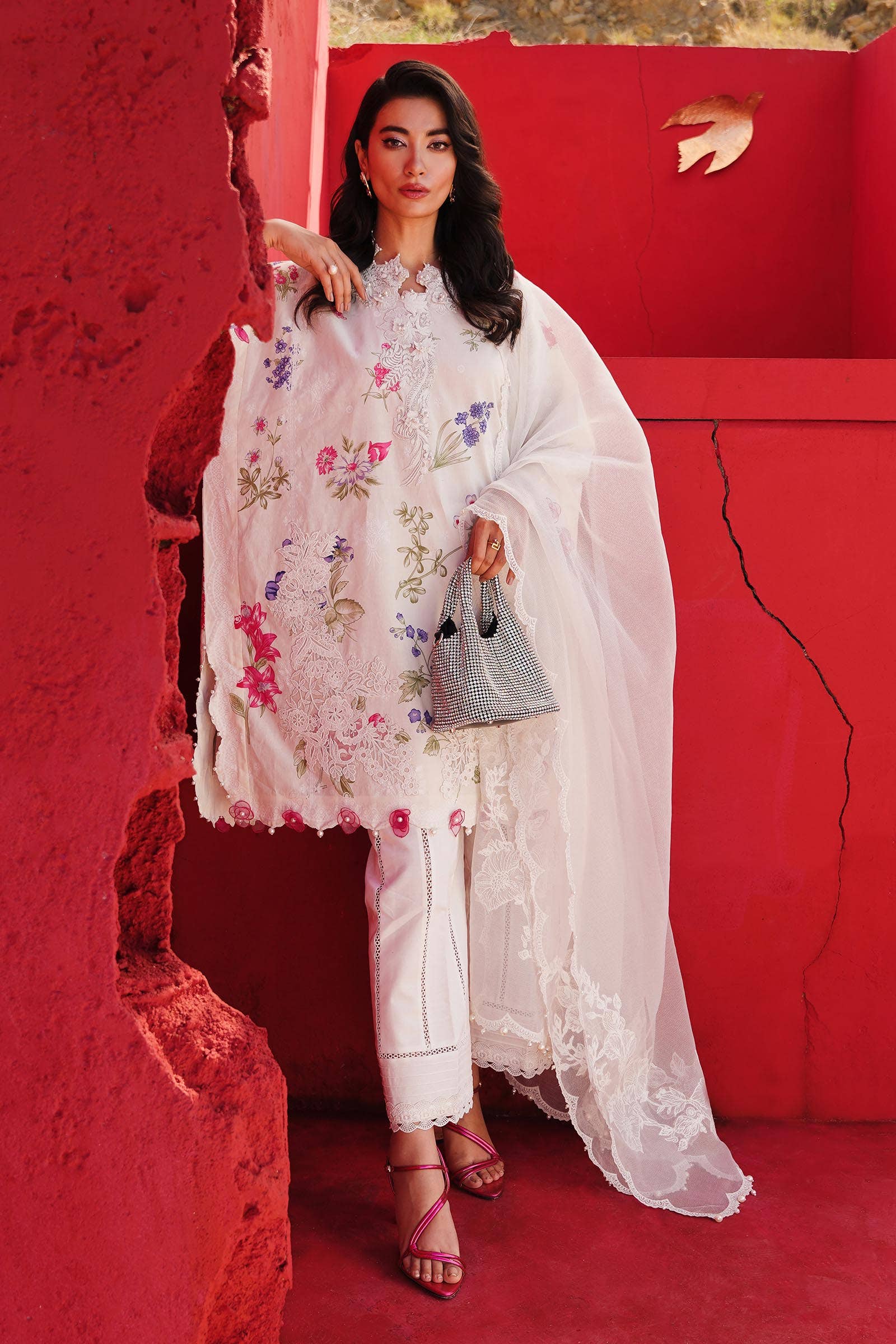 Sana Safinaz | Muzlin Spring 24 | M241-011A-CW by Sana Safinaz - Designer Dress - Type: Ladies Clothes - Available at Libayah - 100% Original