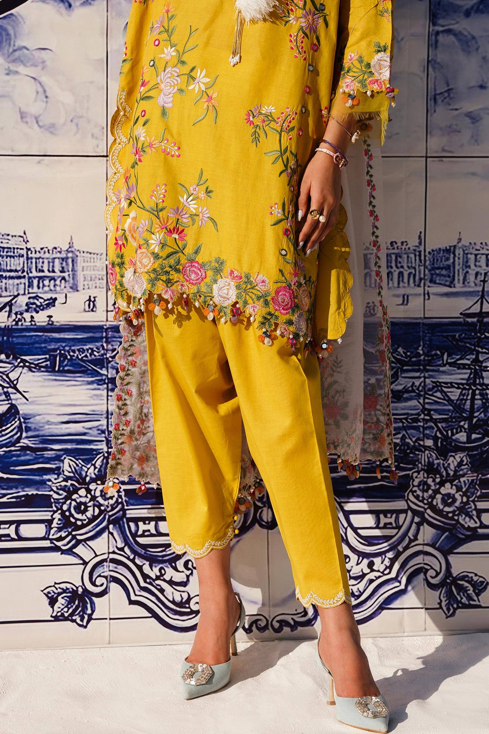 Sana Safinaz | Muzlin Spring 24 | M241-002A-CX by Sana Safinaz - Designer Dress - Type: Ladies Clothes - Available at Libayah - 100% Original