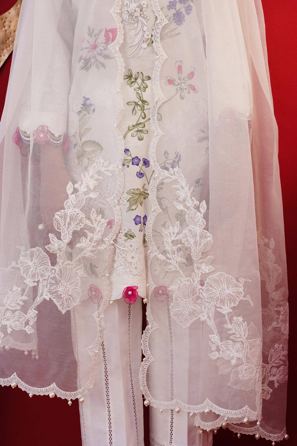 Sana Safinaz | Muzlin Spring 24 | M241-011A-CW by Sana Safinaz - Designer Dress - Type: Ladies Clothes - Available at Libayah - 100% Original