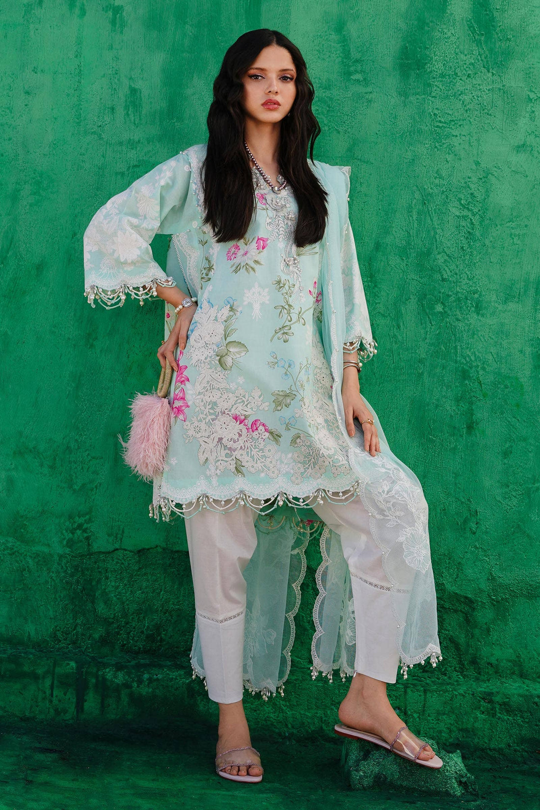 Sana Safinaz | Muzlin Spring 24 | M241-011B-CW by sana - Designer Dress - Type: Ladies Clothes - Available at Libayah - 100% Original