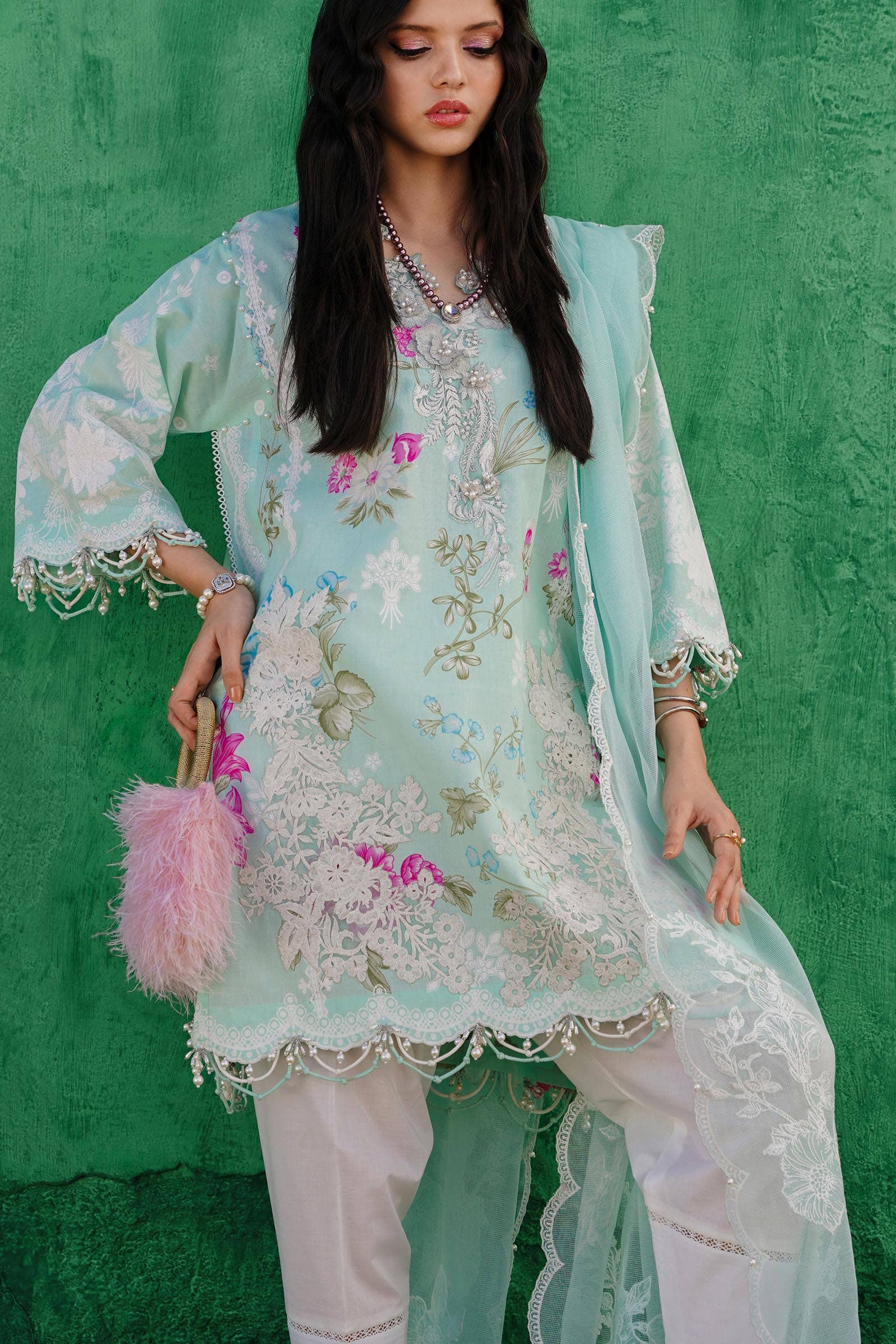 Sana Safinaz | Muzlin Spring 24 | M241-011B-CW by sana - Designer Dress - Type: Ladies Clothes - Available at Libayah - 100% Original