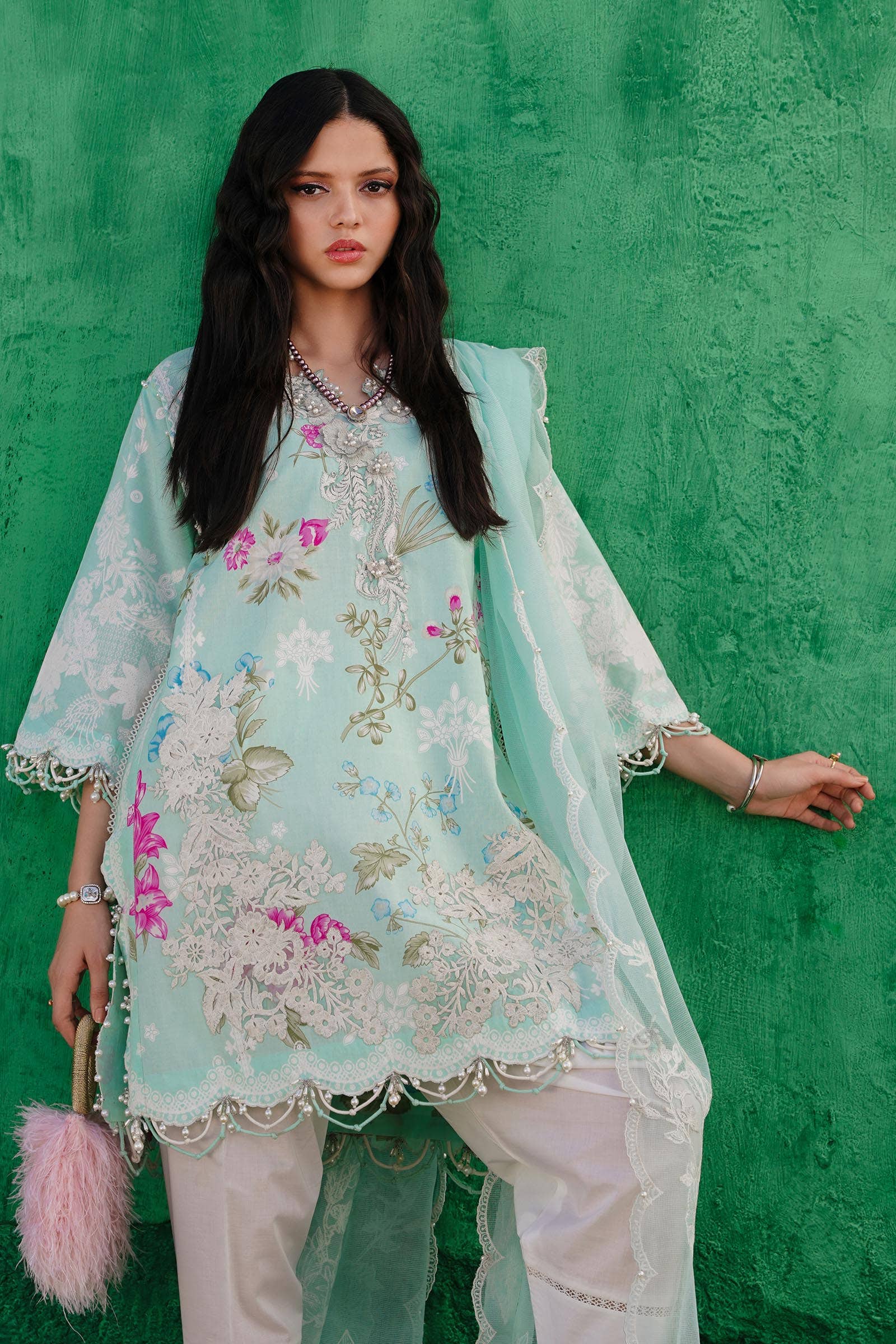 Sana Safinaz | Muzlin Spring 24 | M241-011B-CW by sana - Designer Dress - Type: Ladies Clothes - Available at Libayah - 100% Original