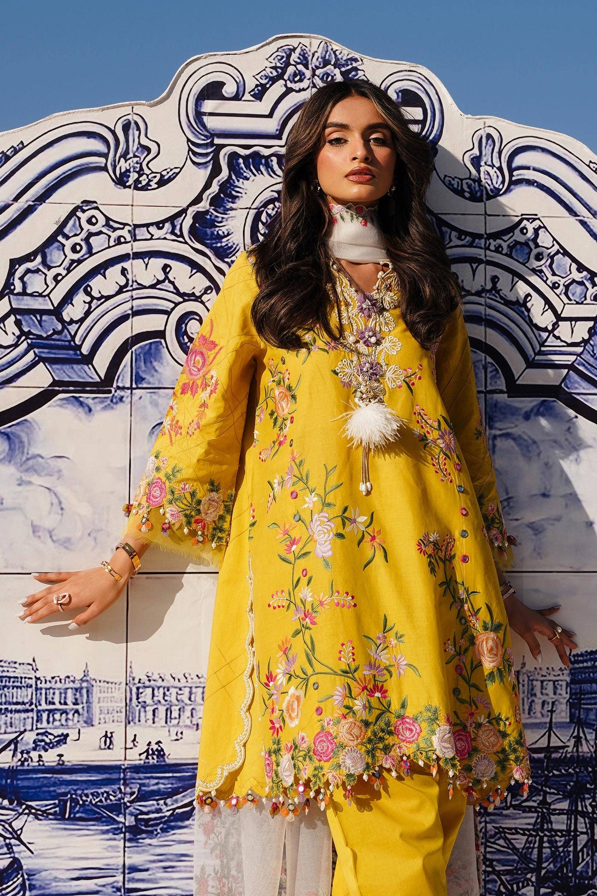 Sana Safinaz | Muzlin Spring 24 | M241-002A-CX by Sana Safinaz - Designer Dress - Type: Ladies Clothes - Available at Libayah - 100% Original