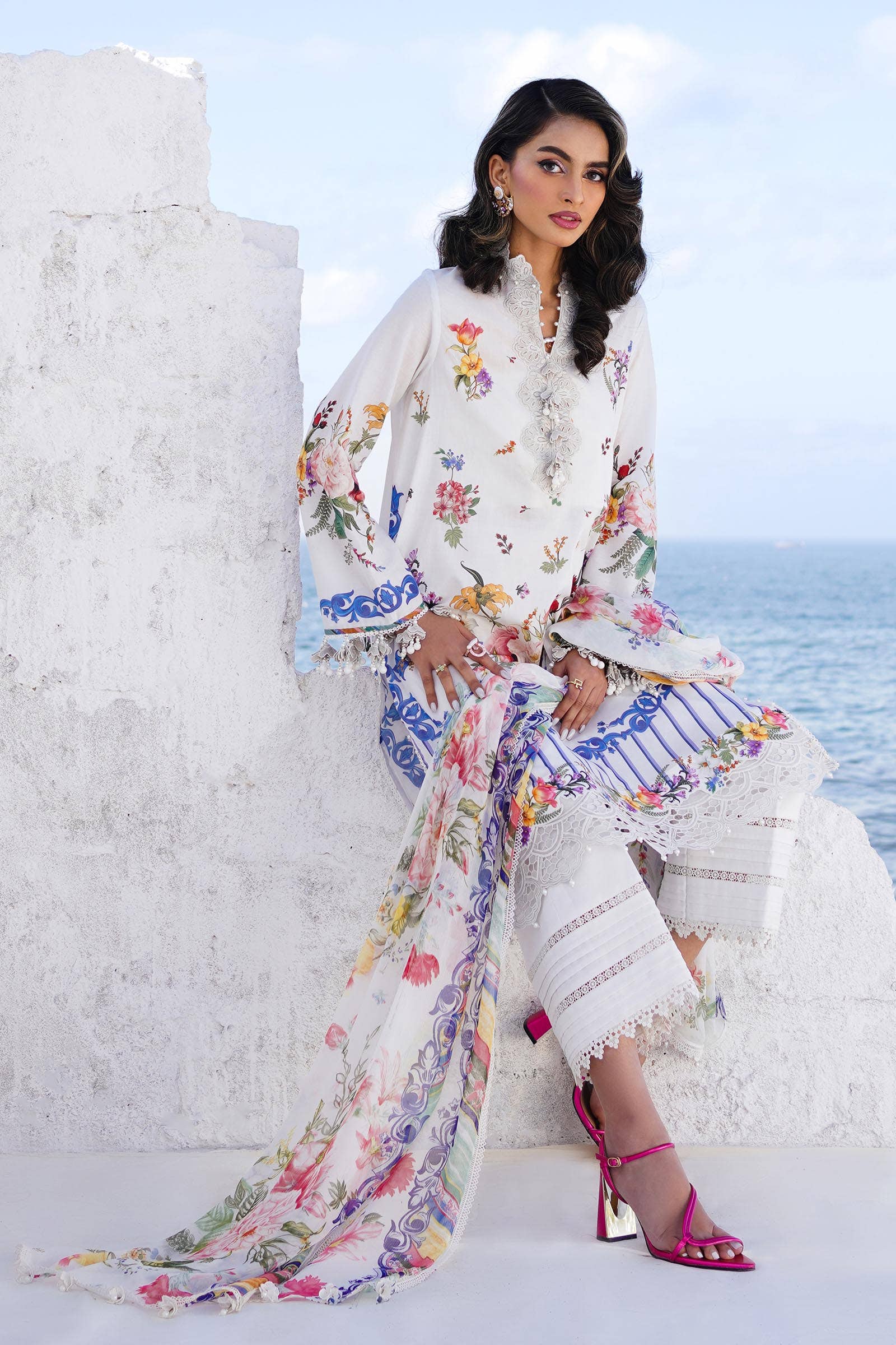 Sana Safinaz | Muzlin Spring 24 | M241-012A-CI by Sana Safinaz - Designer Dress - Type: Ladies Clothes - Available at Libayah - 100% Original