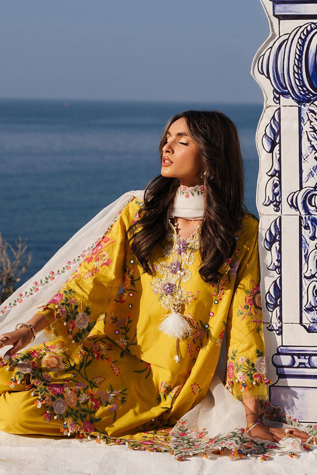 Sana Safinaz | Muzlin Spring 24 | M241-002A-CX by Sana Safinaz - Designer Dress - Type: Ladies Clothes - Available at Libayah - 100% Original