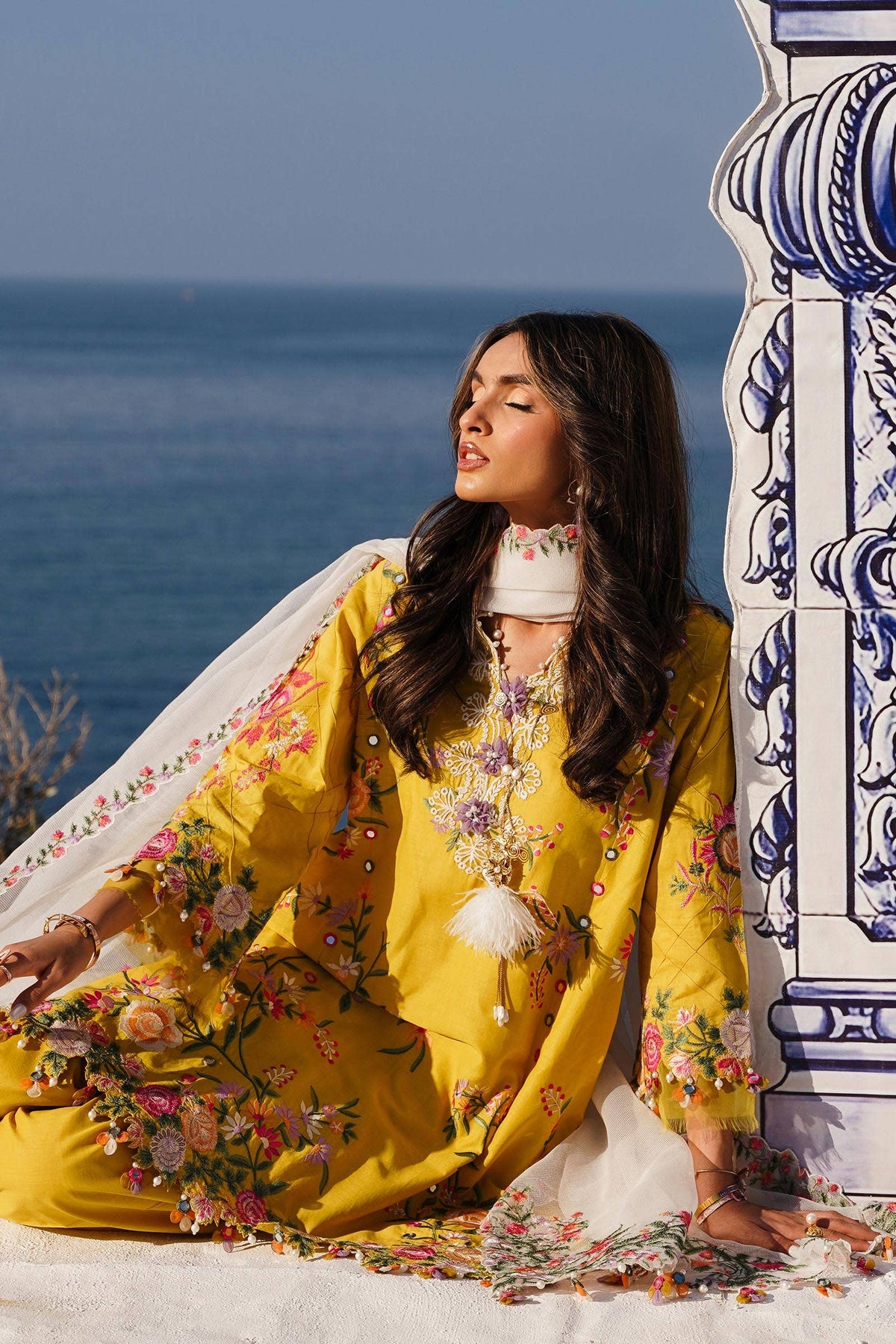 Sana Safinaz | Muzlin Spring 24 | M241-002A-CX by Sana Safinaz - Designer Dress - Type: Ladies Clothes - Available at Libayah - 100% Original