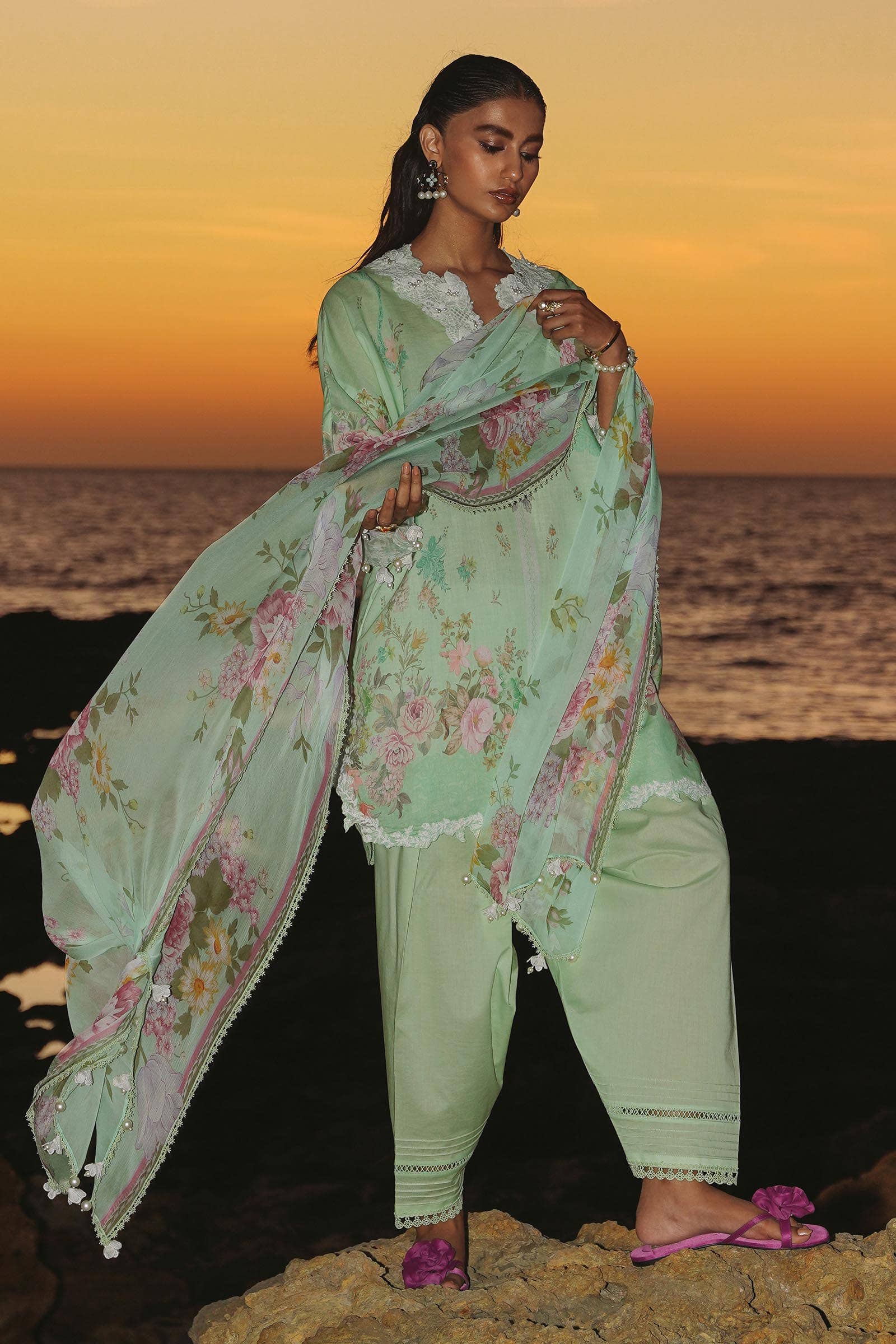 Sana Safinaz | Muzlin Spring 24 | M241-013B-CI by Sana Safinaz - Designer Dress - Type: Ladies Clothes - Available at Libayah - 100% Original