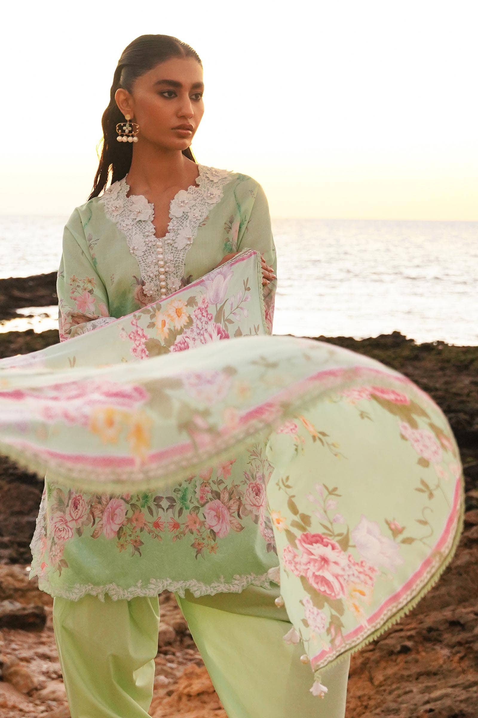 Sana Safinaz | Muzlin Spring 24 | M241-013B-CI by Sana Safinaz - Designer Dress - Type: Ladies Clothes - Available at Libayah - 100% Original