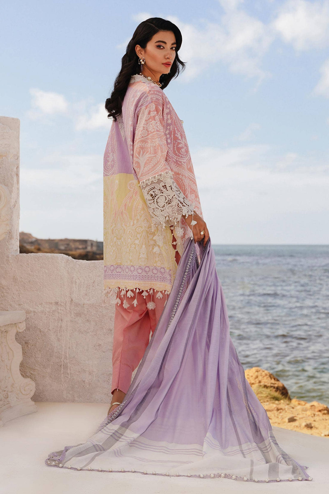 Sana Safinaz | Muzlin Spring 24 | M241-015A-DG by Sana Safinaz - Designer Dress - Type: Ladies Clothes - Available at Libayah - 100% Original