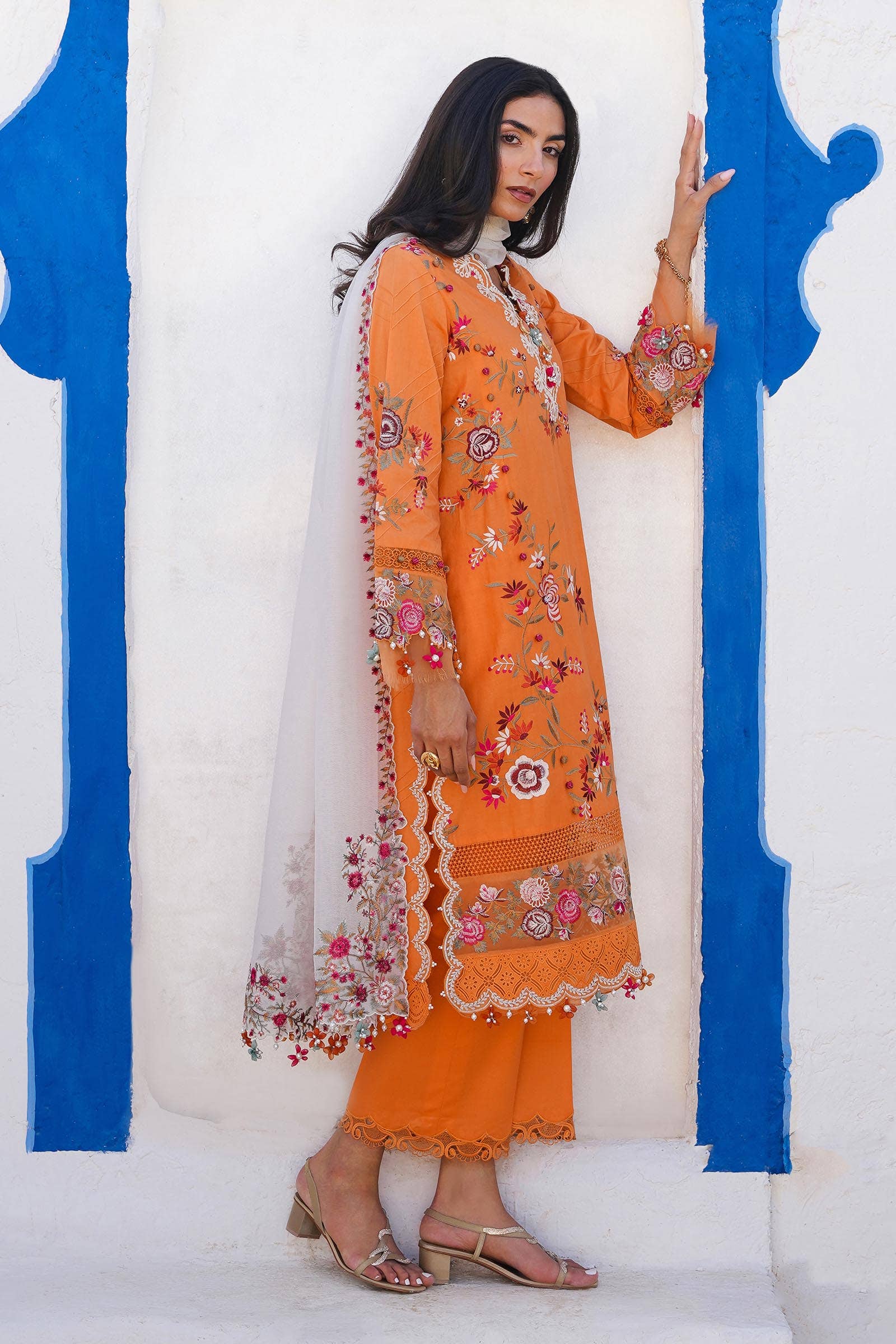 Sana Safinaz | Muzlin Spring 24 | M241-002B-CX by Sana Safinaz - Designer Dress - Type: Ladies Clothes - Available at Libayah - 100% Original