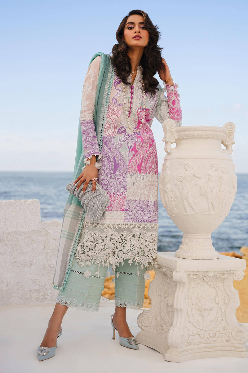 Sana Safinaz | Muzlin Spring 24 | M241-015B-DG by Sana Safinaz - Designer Dress - Type: Ladies Clothes - Available at Libayah - 100% Original