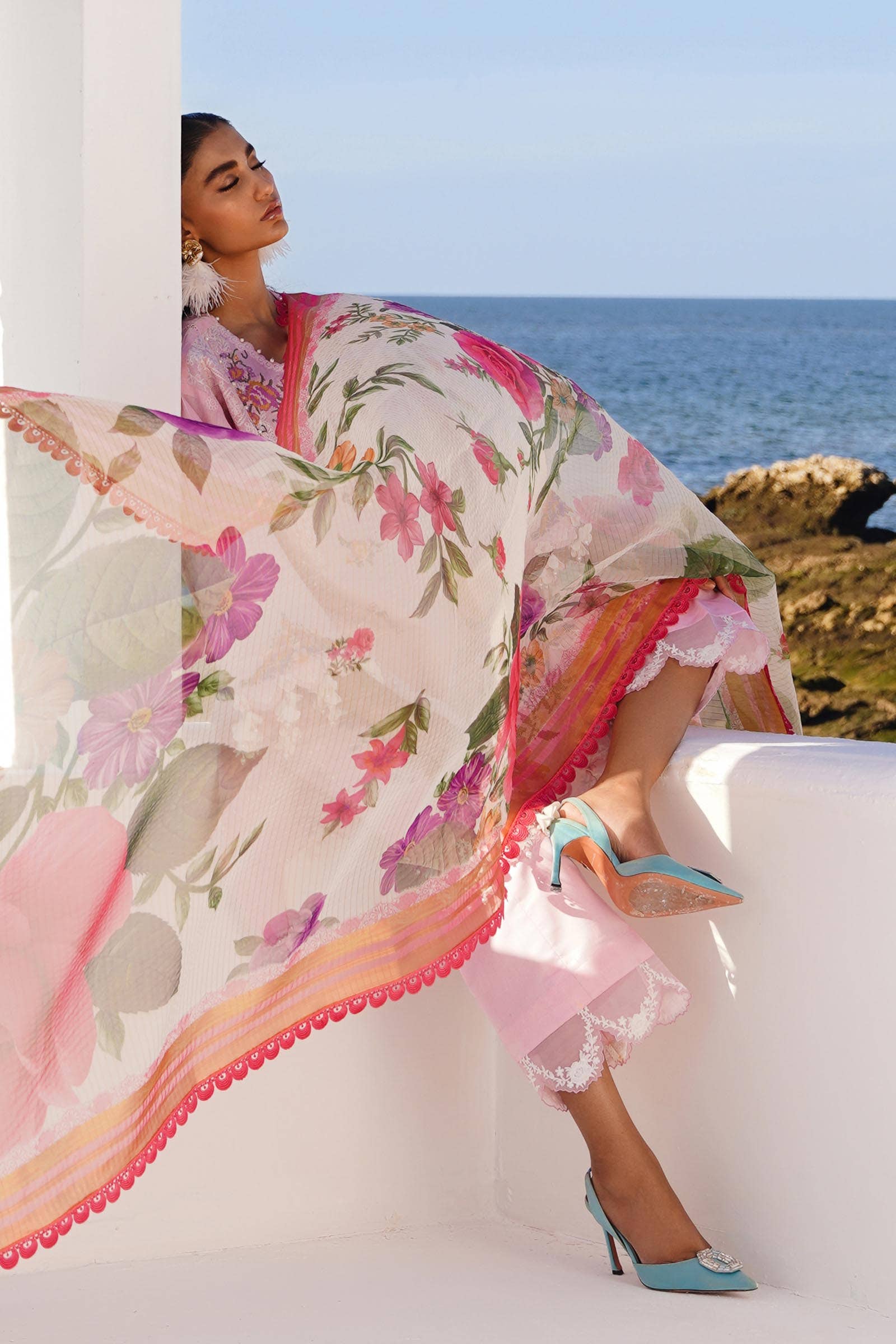 Sana Safinaz | Muzlin Spring 24 | M241-016A-CL by Sana Safinaz - Designer Dress - Type: Ladies Clothes - Available at Libayah - 100% Original