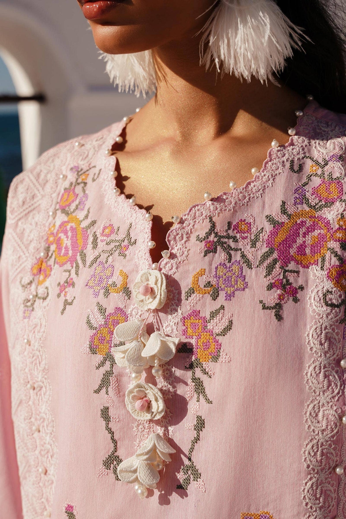 Sana Safinaz | Muzlin Spring 24 | M241-016A-CL by Sana Safinaz - Designer Dress - Type: Ladies Clothes - Available at Libayah - 100% Original